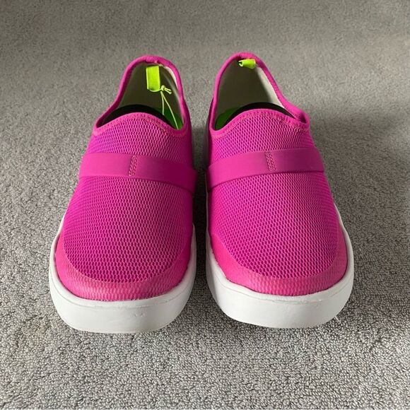 OOFOS Shoes Womens 5 Pink White Oomg Low Slip On Comfort Sneakers - Picture 2 of 8